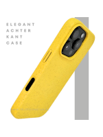 iPhone 16 Pro Geel Eco Hoesje &ndash; Biologisch Afbreekbare Matte Bescherming
