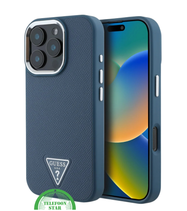 Hoesje voor iPhone 16 pro &ndash; Donkerblauw | Elegant Design met Luxe Bescherming