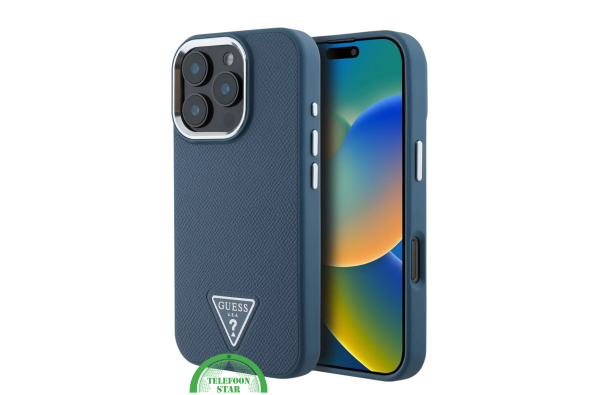 Hoesje voor iPhone 16 pro – Donkerblauw | Elegant Design met Luxe Bescherming