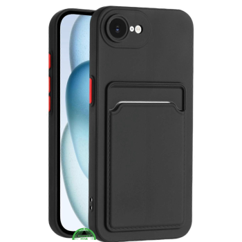 Transparant iPhone SE 2022 Hoesje met Pasjeshouder – Shockproof en Silicone