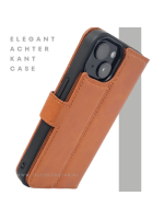 iPhone 15 2-in-1 Hoesje Bruin Leer &ndash; Bookcase met Uitneembare Backcover