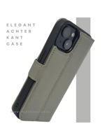 iPhone 15 2-in-1 Hoesje Groen Leer &ndash; Bookcase Met 2 in 1 Functie