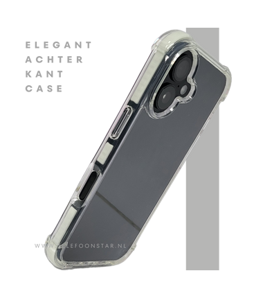 Anti shock case witte randen silicone voor iPhone 16