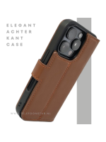 iPhone 16 Pro Insteekhoesje Bruin &ndash; Leren Look & Stijlvolle Bescherming