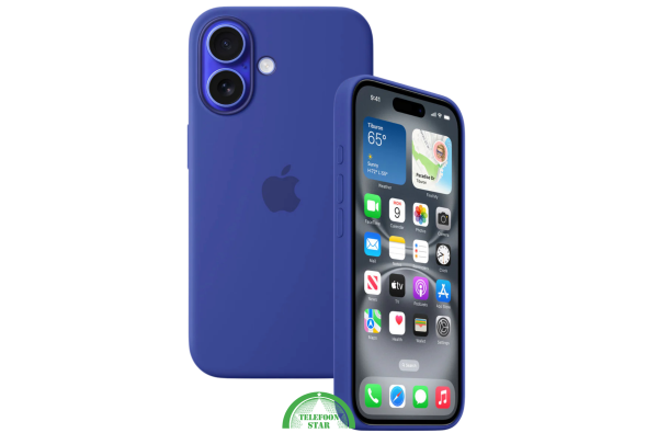 Hoesje voor iPhone 16 Siliconen – Koningsblauw | Slank, Stevig en Stijlvol