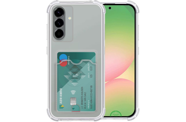 Hoesje voor Galaxy A17 Transparant met Kaarthouder Praktisch, Slank & Schokbestendig