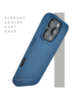 iPhone 16 Pro Donkerblauw Hoesje &ndash; Mat Design met Stevige Achterkant Bescherming