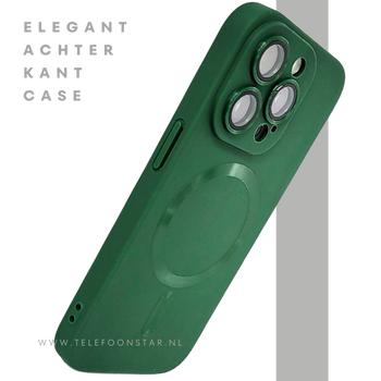 iPhone 15 Pro Groen Hoesje met Ringhouder – MagSafe & Kickstand | Telefoonstar.nl