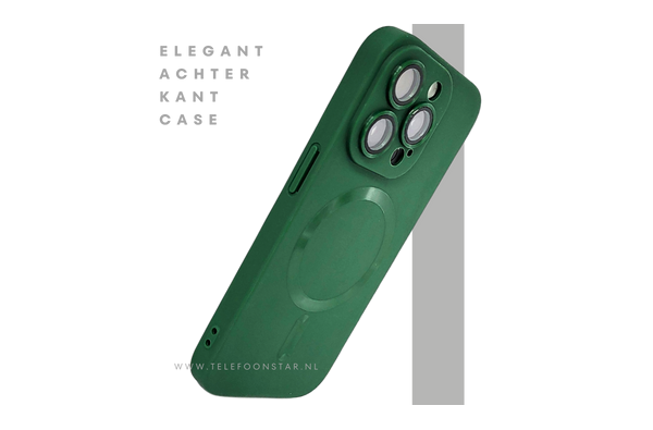 iPhone 15 Pro Groen Hoesje met Ringhouder – MagSafe & Kickstand | Telefoonstar.nl