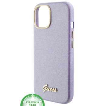 Hoesje voor iPhone 15 Pro Max Elegant Glitter Backcover  Paars