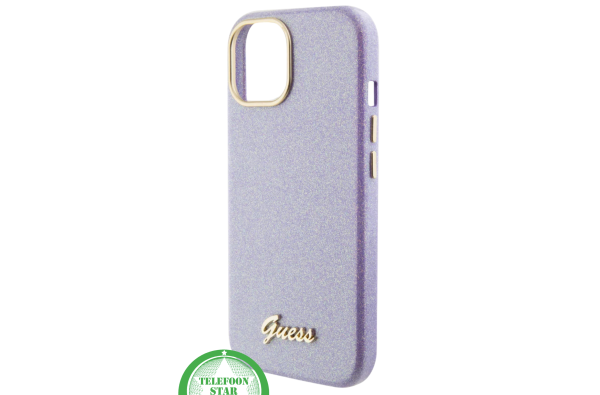 Hoesje voor iPhone 15 Pro Max Elegant Glitter Backcover  Paars