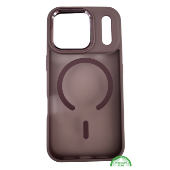 Matte ProtectCase iPhone 17 Pro Max met Magnetische Oplaadring – Smoke Bruin