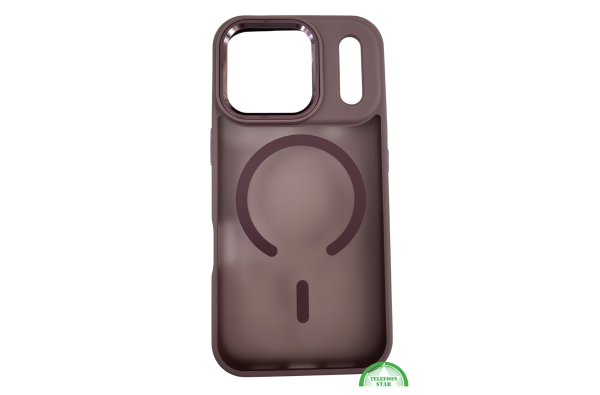 Matte ProtectCase iPhone 17 Pro Max met Magnetische Oplaadring – Smoke Bruin