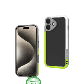 iPhone 16 Stootbestendig Hoesje – Sportieve Bescherming in Zwart, Wit & Limegroen
