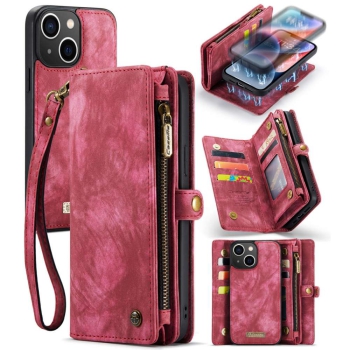 iPhone 14 3-in-1 portemonnee hoesje rood