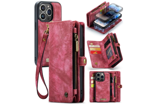 iPhone 14 Pro 3-in-1 portemonnee hoesje rood