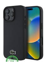 Hoesje voor iPhone 16 Pro Stoffen &ndash; Zwart | Sportief Design met Sterke Bescherming