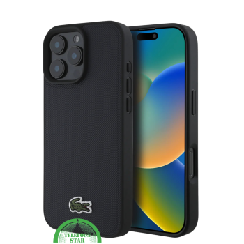 Hoesje voor iPhone 16 Pro Stoffen – Zwart | Sportief Design met Sterke Bescherming