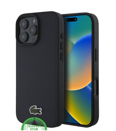 Hoesje voor iPhone 16 Pro Stoffen – Zwart | Sportief Design met Sterke Bescherming