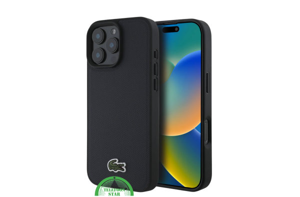 Hoesje voor iPhone 16 Pro Stoffen – Zwart | Sportief Design met Sterke Bescherming