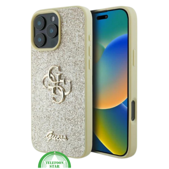 iPhone 16 Pro Max Hoesje – Goud Glitter Luxe Edition