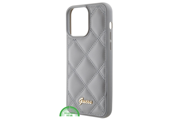 iPhone 14 grijs leatherlook hoesje