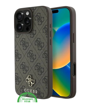 iPhone 16 Pro Max Hoesje &ndash; Bruin Glitter Luxe Edition
