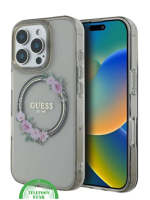 iPhone 16 Pro Transparant Hoesje met Bloemenring | Elegant Design met Subtiele Luxe