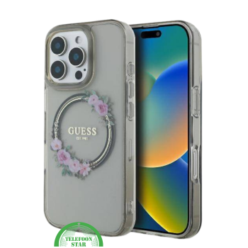 iPhone 16 Pro Transparant Hoesje met Bloemenring | Elegant Design met Subtiele Luxe