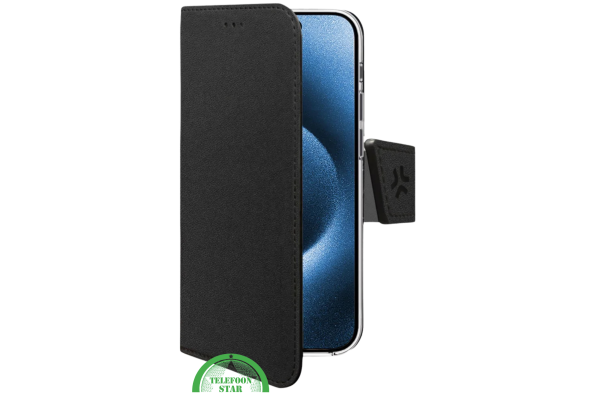 Hoesje voor iPhone 16 Pro Max – Zwarte Luxe Bookcase met Magnetische Sluiting