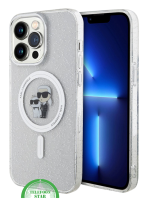 Hoesje voor iPhone 15 Pro Transparant  &ndash; MagSafe Case met Glitters en Design