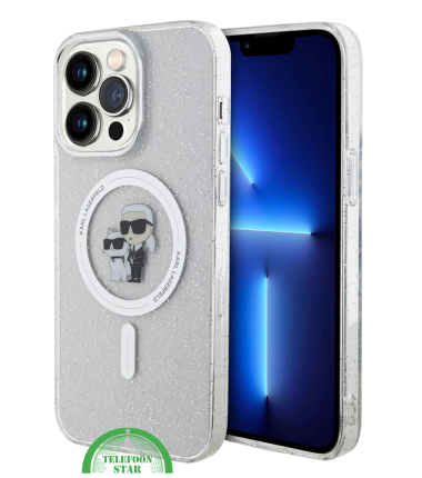 Hoesje voor iPhone 15 Pro Transparant  – MagSafe Case met Glitters en Design