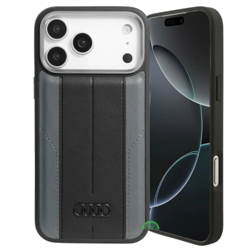 Hoesje voor iPhone 17 Pro Max Zwart Slank en Leather Stripe Case