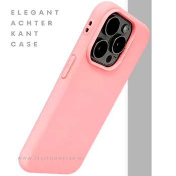 Lichtroze iPhone 15 Pro Max Hoesje – Zachte Siliconen Bescherming | Telefoonstar.nl