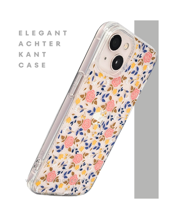 RoseLeaf Soft Case &ndash; iPhone 13 / 14 Bloemen Hoesje met Rozen | Telefoonstar.nl