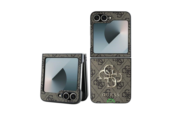 Hoesje voor Samsung Z Flip 7 FE Bruin Guess slank en lichtgewich