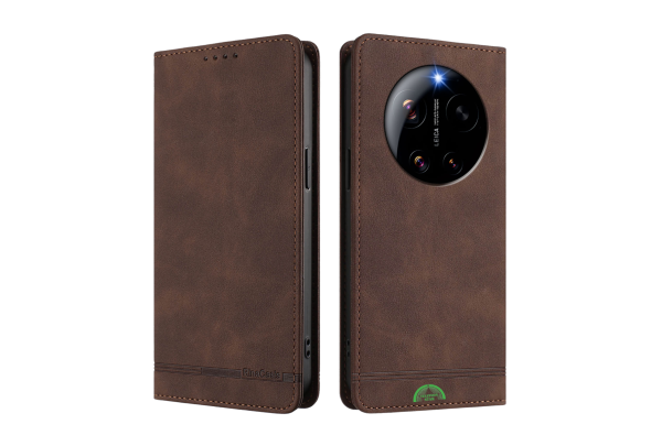Hoesje voor Xiaomi 17 Ultra Bookcase BruinMagnetische sluiting