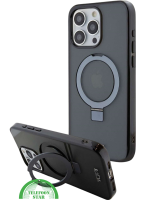 donkergrijze iPhone 16 Pro hoesje met magnetische ringhouder