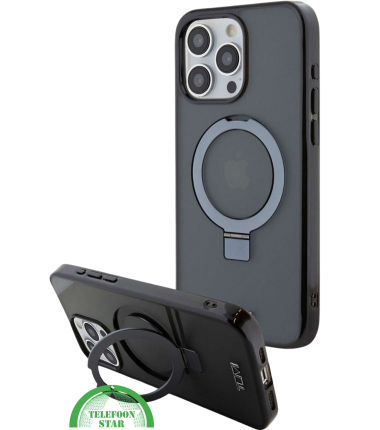 donkergrijze iPhone 16 Pro hoesje met magnetische ringhouder