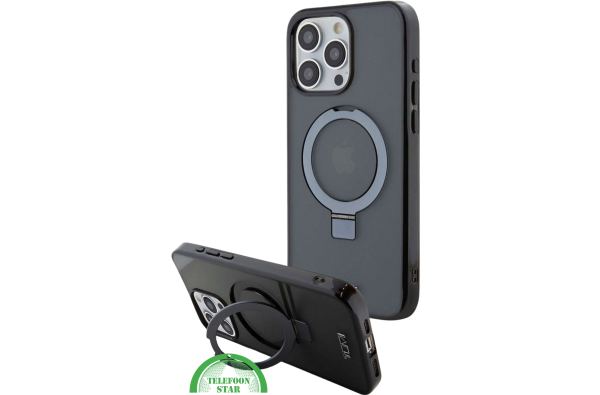 donkergrijze iPhone 16 Pro hoesje met magnetische ringhouder