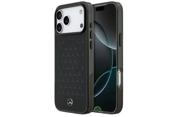 Hoesje voor iPhone 17 Pro Max Smoke black Stealth Pattern Shield Case
