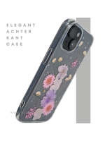 iPhone 15 Plus Transparant Hoesje met Gedroogde Bloemen &ndash; Elegant en Beschermend