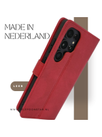 Rood hoesje met 3 pasje voor S25 Plus