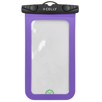 Celly Waterproof case for smartphones up to 7 display size transparent hermetic closure