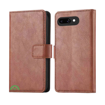Google Pixel 10a Bookcase Hoesje Bruin Leren Look Met Pasjeshouder