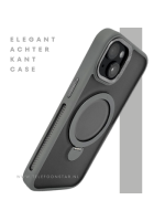iPhone 15 Plus Hoesje Grijs &ndash; Met MagSafe-Ring & Kickstand voor Extra Functionaliteit