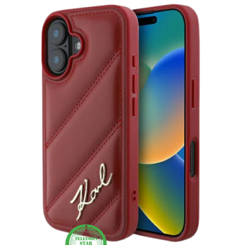 Hoesje voor iPhone 16 Rood Leren – Luxe Bescherming met Stijlvolle Glans
