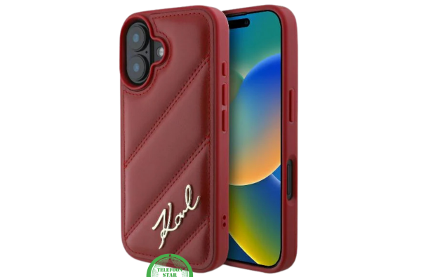 Hoesje voor iPhone 16 Rood Leren – Luxe Bescherming met Stijlvolle Glans