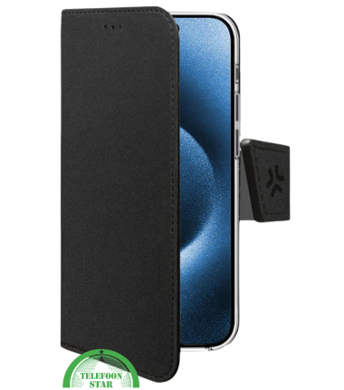 iPhone 16 Pro Bookcase Hoesje &ndash; Zwart| Elegant Design met Volledige Bescherming  