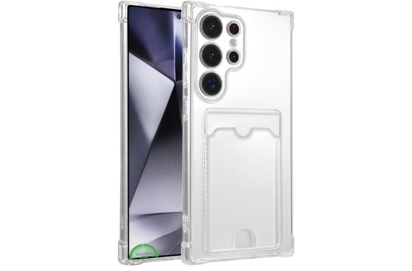 Transparant Hoesje voor Samsung S23 Ultra met Kaartvak, Praktisch, Slank & Shockproof